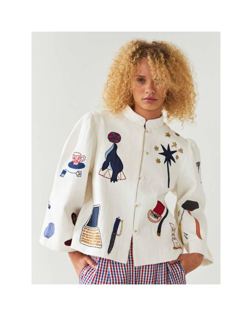 Quilted Handcrafted Circus Jacket 1 di Stella Nova in Multicolor
