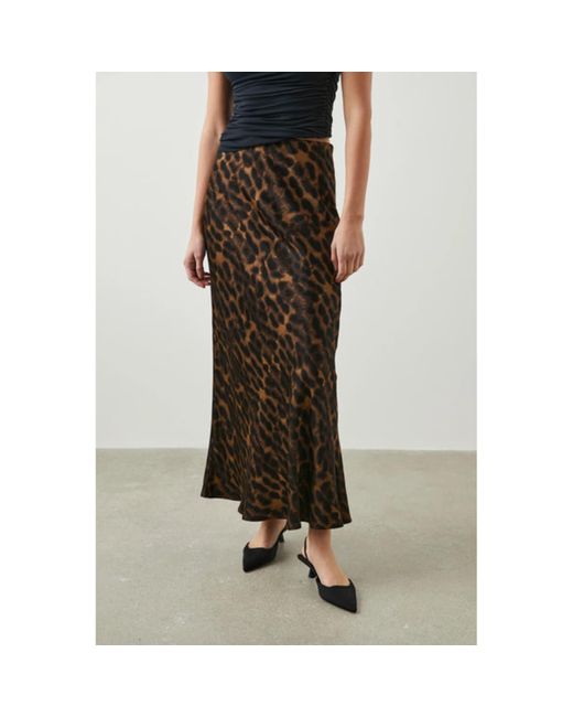 Rails Brown Leia Skirt Umber Leopard