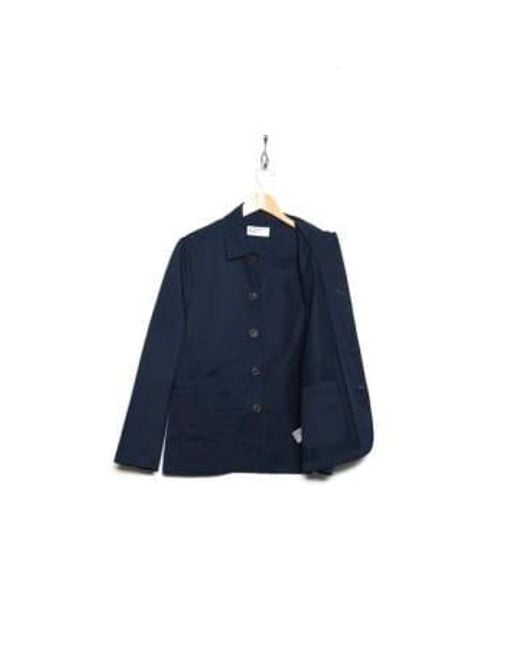 Bakers Jacket Twill Navy 00102 di Universal Works in Blue da Uomo