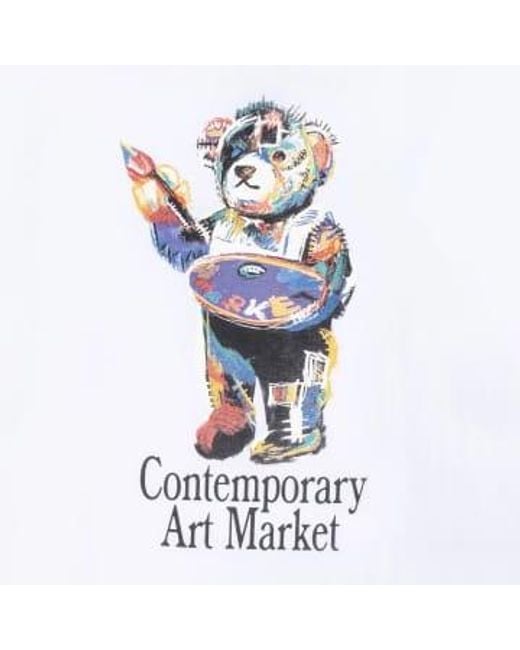 T-shirt bear art Market pour homme en coloris White