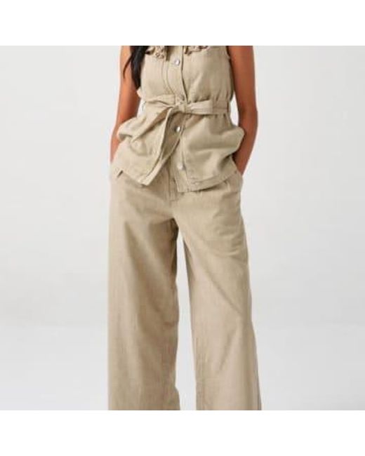 Linge sable pantalon penelope seventy + mochi en coloris Natural