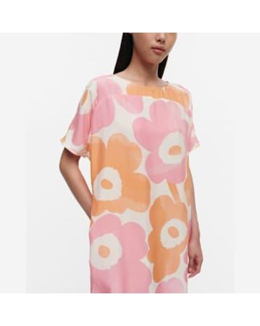 Marimekko Orange Peach And Unikko Dress