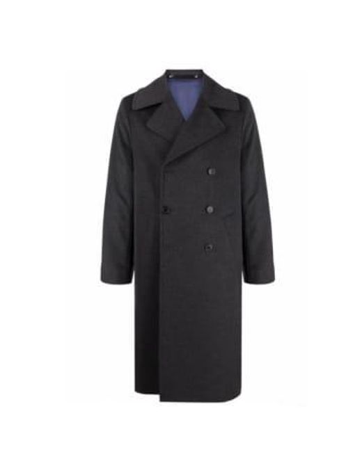 Double Breasted Overcoat 1 di Paul Smith in Black da Uomo