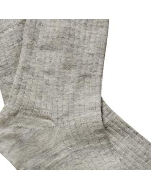 About Companions Gray Linen Socks Sand & Pepper 44-46 for men