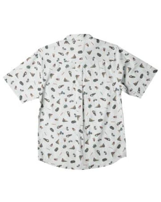 The Jam Short Sleeve Shirt Wonder Wear di Kavu in Gray da Uomo