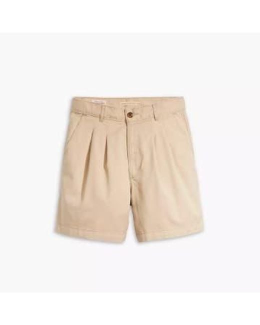 Pantalones cortos plisados neutros safari Levi's de color Natural