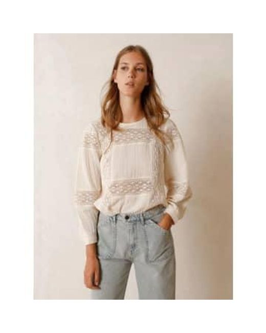 Indi & Cold White Lace Blouse S