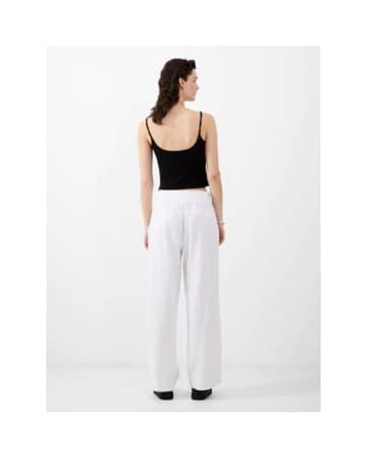 Bodie Blend Trouser Or Linen di French Connection in White