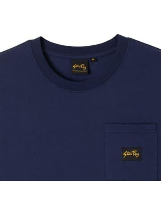 Patch Pocket T Shirt di Stan Ray in Blue da Uomo