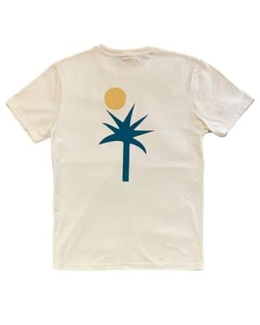 Dantas Palm T Shirt Ecru di La Paz in White da Uomo