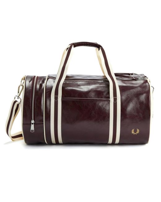 Fred Perry Brown Fred Perry Classic Barrel Bag for men