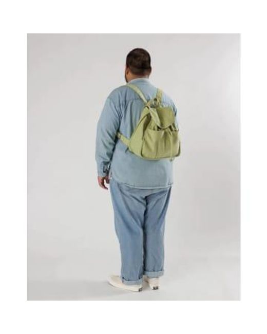 Baggu Green Drawstring Backpack Pistachio Cotton