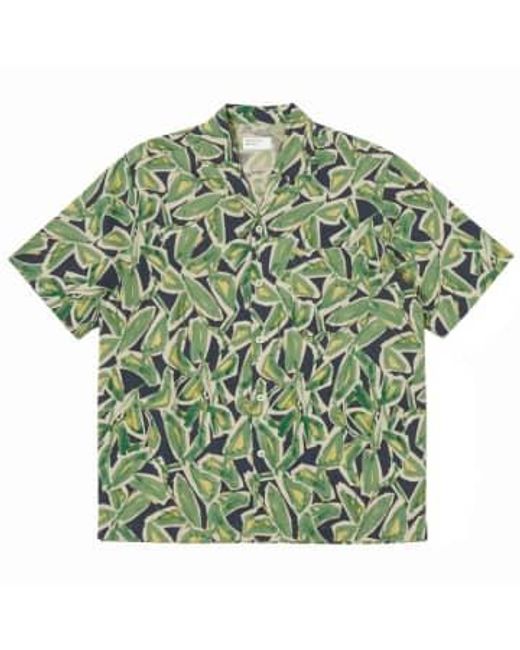 Universal Works Green Minari Artist Flower Shirt . for men