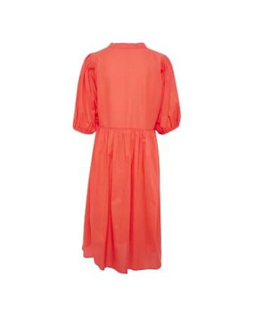 Soaked In Luxury Red Hot Coral Josie Dress Xs