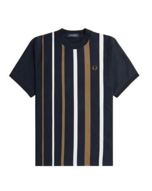 Fred Perry Black Gradient Stripe T-shirt L Navy for men