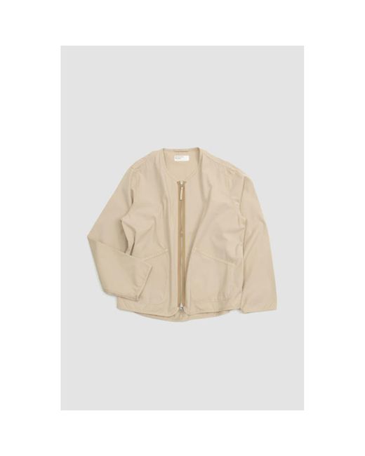 Universal Works Summer Canvas Military Liner Jacket Sand in Natural for