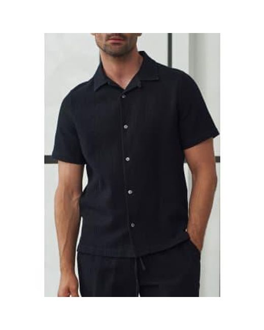 About Companions Black Eco Crepe Kuno Shirt / M for men
