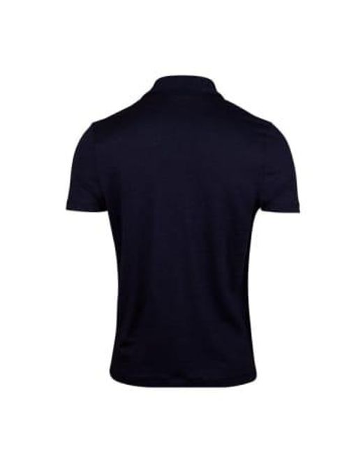 Stenstroms Blue Navy Linen Polo Shirt 4412742462180 L for men