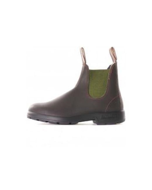 519 cuero marrón con botas elásticas oliva Blundstone de hombre de color Brown