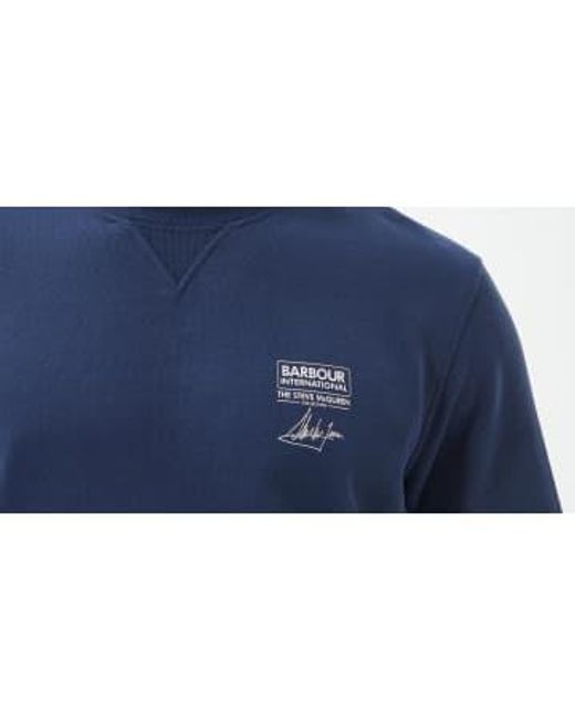 Barbour Blue Watch Crew Neck Sweatshirt Oxford Navy M for men