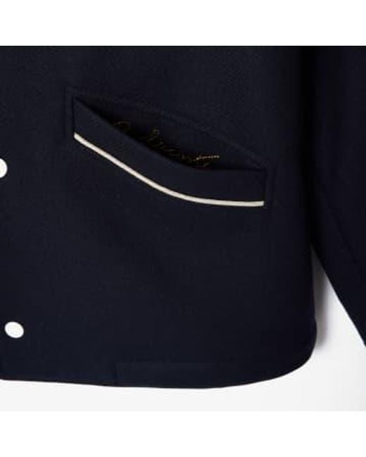 Lacoste Premium Varsity Jacket Badje Navy Blue M for men