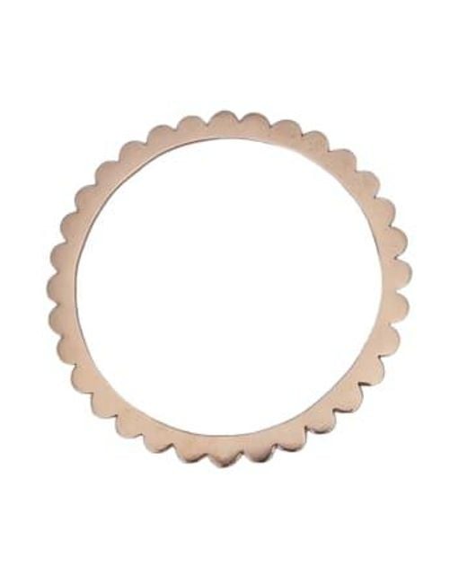 Posh Totty Designs Metallic Gold Plated Scalloped Bangle Gold Plated Sterling Silver