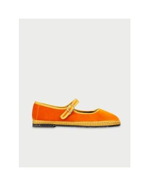 Flabelus Orange Zapato Mary Jane