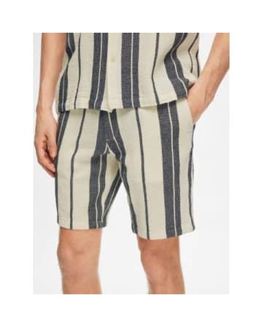 SELECTED White Regular West Shorts Camp Bright for men