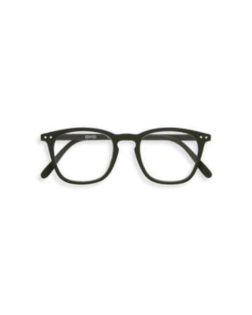 Izipizi Black Reading Glasses Kaki Green Trapeze 2.5 for men