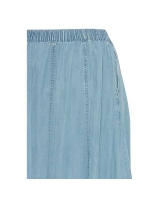 Long falda 3 en mezclilla azul claro B.Young de color Blue