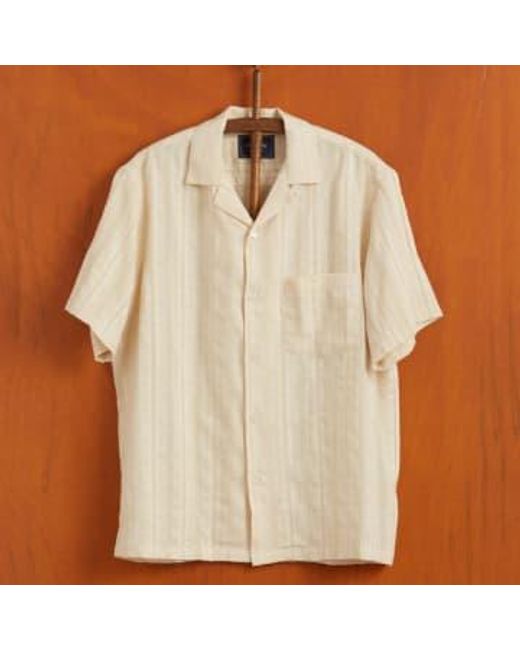 Portuguese Flannel Natural Almada Shirt Ecru S for men