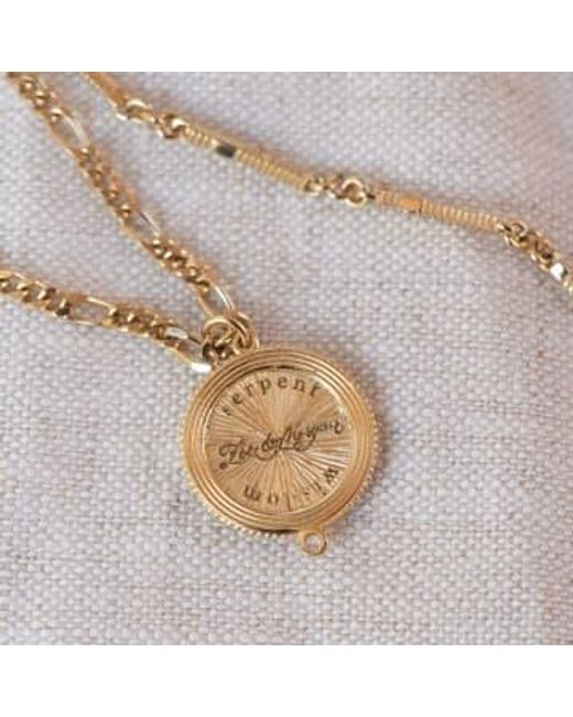 Zoe & Morgan Metallic Wisdom Necklace With White Zircon One Size