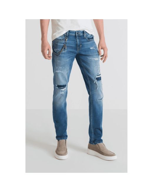 Antony Morato Blue Iggy Tapered Fit Jeans for Men | Lyst