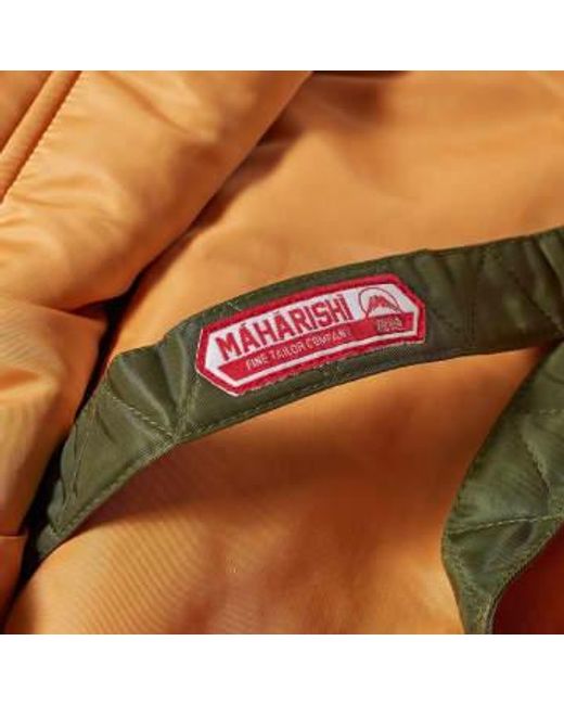 Maharishi Green Vintage Patch Ma-1 Flight Jacket for men