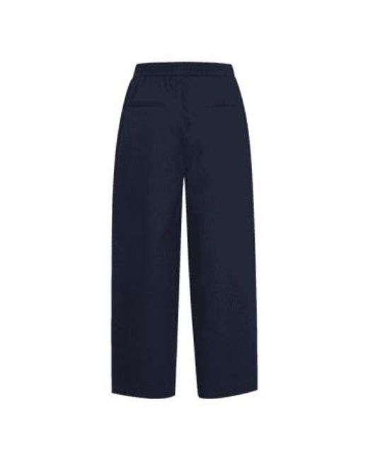 Ichi Blue Unica Trousers 38