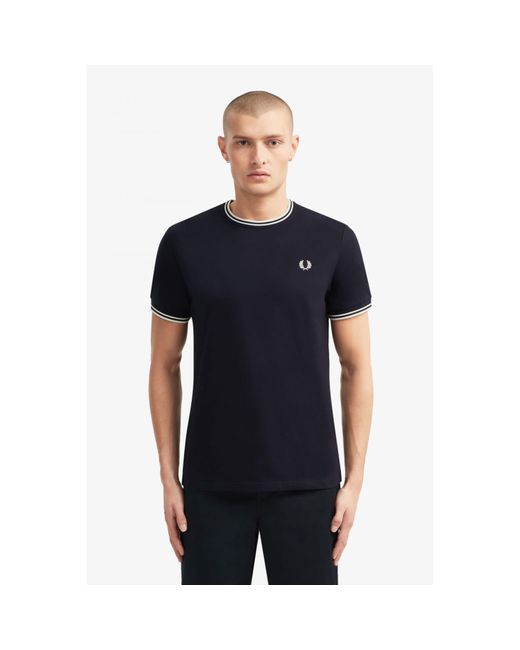 Fred Perry Twin Tipped T-shirt in Blue for Men | Lyst