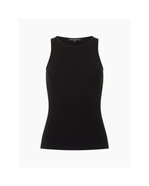 French Connection Black Rassia Sheryle Ribbed Tank