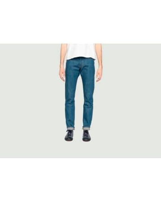 Naked And Famous Super Guy Oceans Edge Selvedge Jeans di Naked & Famous in Blue da Uomo