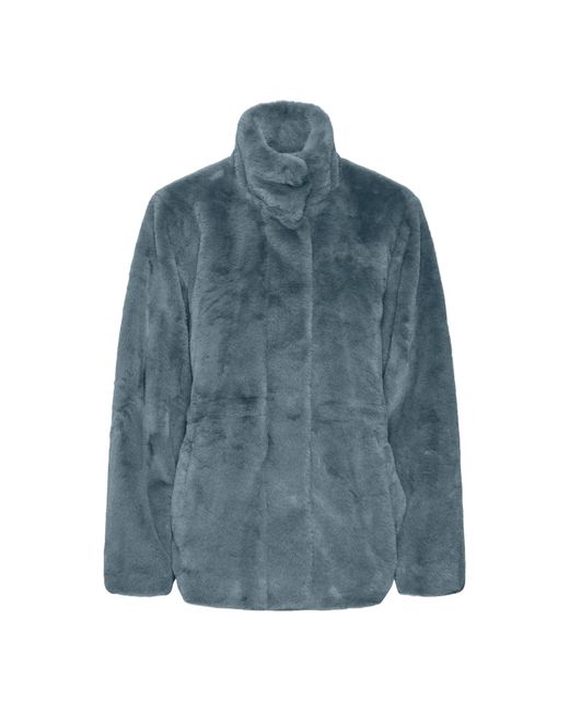 Vero Moda Blue Faux Fur Jacket