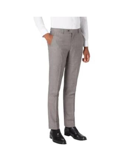 Lazio Houndstooth Suit Trouser Brown di Remus Uomo in Gray da Uomo