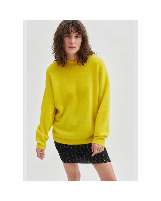 Second Female Yellow Brook Knit Oversize O-neck