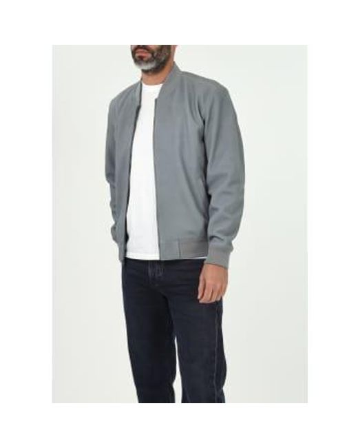 PAIGE Gray S Corvin Suede Bomber Jacket for men
