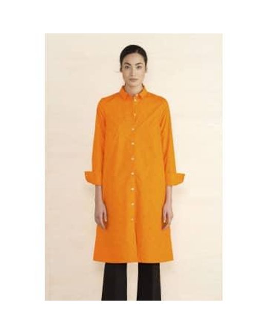 Vestito Beata Dress Arancio E Giallo Con Cintura di Marimekko in Orange