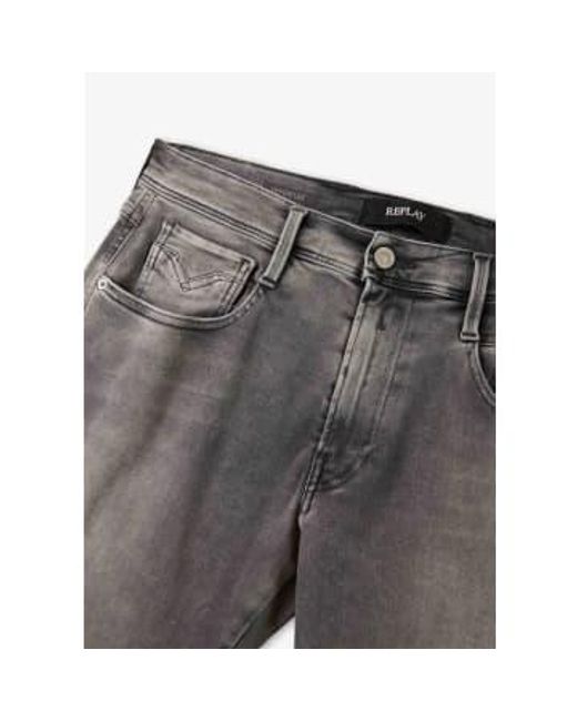 Replay Gray S Anbass Hyperflex Dust Slim Jeans for men