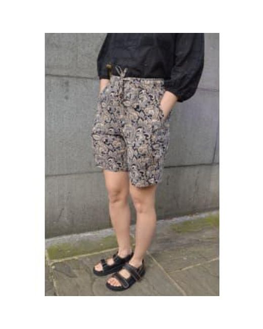 Wax London Gray Kurt Jacquard Flower Shorts 28