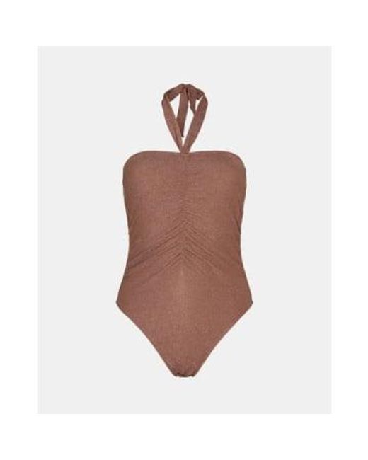 Sofie Schnoor Brown Swimsuit Dark Xs