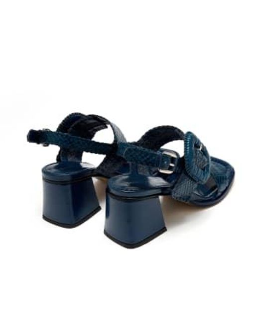 Pekin heel sandalia trenzada Pons Quintana de color Blue