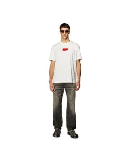DIESEL White Just N4 Glitch T Extra Large for men