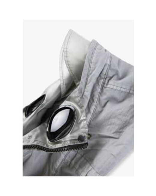 C P Company Gray S 50 Fili Gum Mixed Zipped Goggle Jacket for men