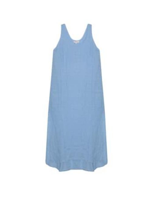 Cashmere Fashion Blue Crossley Linen Dress Litim Xs /